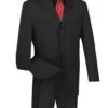 Mont Blanc Collection - Regular Fit Suit 3 Button 2 Piece In Black -Sapphire Dress Shop 01 VIN 3PP BLACK 2