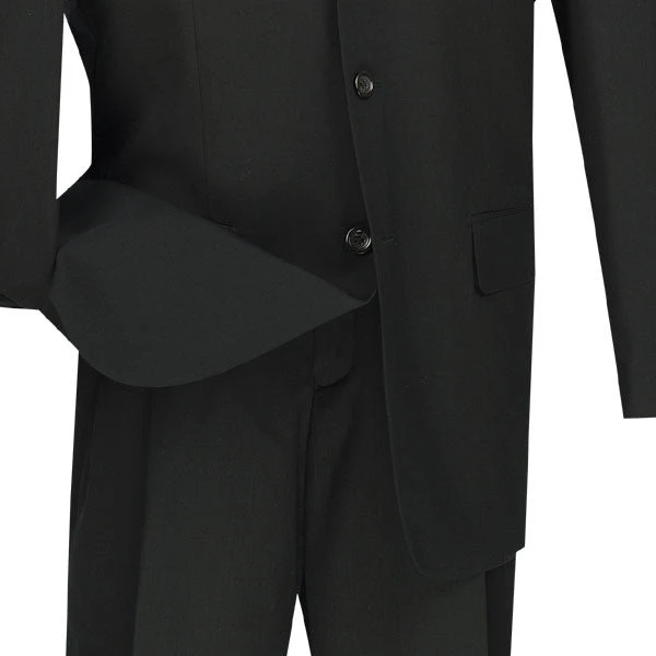 Mont Blanc Collection - Regular Fit Suit 3 Button 2 Piece In Black 6 Mont Blanc Collection - Regular Fit Suit 3 Button 2 Piece In Black - Image 4