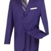 Mont Blanc Collection - Regular Fit Suit 3 Button 2 Piece In Purple 2 Mont Blanc Collection - Regular Fit Suit 3 Button 2 Piece In Purple -Sapphire Dress Shop 01 VIN 3PP PURPLE 2