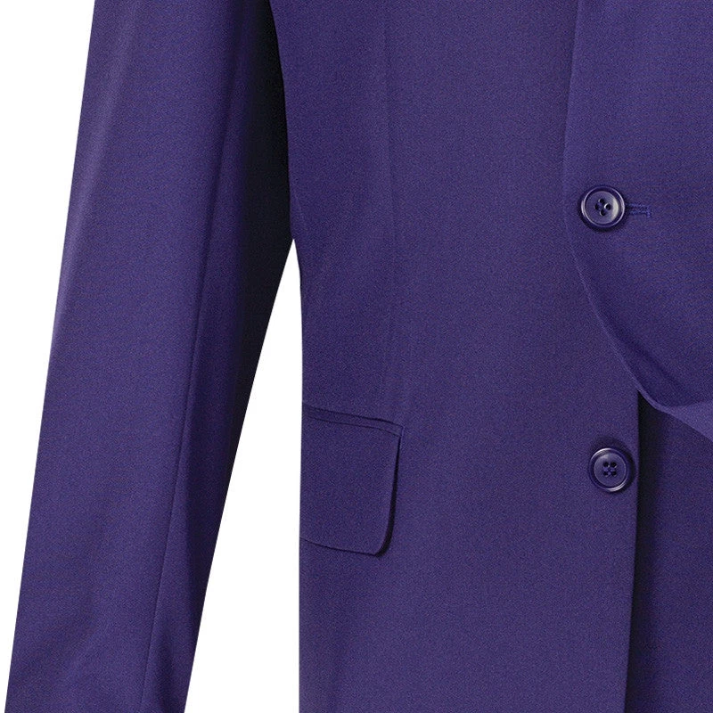 Mont Blanc Collection - Regular Fit Suit 3 Button 2 Piece In Purple 4 Mont Blanc Collection - Regular Fit Suit 3 Button 2 Piece In Purple - Image 2