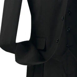(36S) Avalon Collection - Regular Fit Men's Suit 3 Button 3 Piece Black -Sapphire Dress Shop 01 VIN 3TR 3 BLACK 15 4