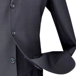 Avalon Collection - Regular Fit Men's Suit 3 Button 3 Piece Heather Gray -Sapphire Dress Shop 01 VIN 3TR 3 HEATHER GRAY 15 4