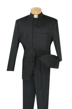 Men's Regular Fit Tuxedo 2 Piece 8 Buttons In Black