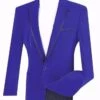 Velvet Regular Fit Men's Blazer In Royal Blue -Sapphire Dress Shop 01 VIN B 16 ROYALBLUE 2