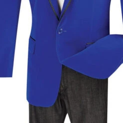 Velvet Regular Fit Men's Blazer In Royal Blue -Sapphire Dress Shop 01 VIN B 16 ROYALBLUE 4