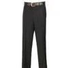 Men's Dress Pants Flat Front Design In Black 2 Men's Dress Pants Flat Front Design In Black -Sapphire Dress Shop 01 VIN FF RS BLACK 15 2