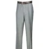 Men's Dress Pants Flat Front Design In Gray 2 Men's Dress Pants Flat Front Design In Gray -Sapphire Dress Shop 01 VIN FF RS GRAY 15 2