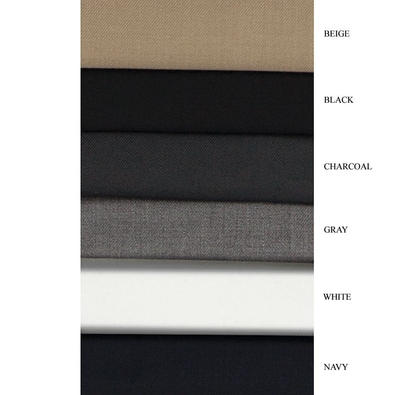 White Slim Fit Dress Pants Flat Front Pre-hemmed 4 White Slim Fit Dress Pants Flat Front Pre-hemmed - Image 2