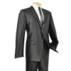 Slim Fit Men's Suit 2 Piece 2 Buttons Shiny Sharkskin In Black 1 Slim Fit Men's Suit 2 Piece 2 Buttons Shiny Sharkskin In Black -Sapphire Dress Shop 01 VIN S2RR 4 BLACK 15 2