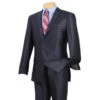 Slim Fit Men's Suit 2 Piece 2 ButtonsShinySharkskin In Blue -Sapphire Dress Shop 01 VIN S2RR 4 BLUE 15 2