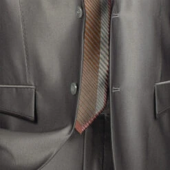 Gray Slim Fit Men's Shiny Sharkskin Suit 2 Piece 2 Buttons Shark Skin -Sapphire Dress Shop 01 VIN S2RR 4 GRAY 15 4