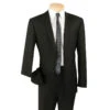 Slim Fit Men's Suit 2 Piece 2 Button In Black -Sapphire Dress Shop 01 VIN SC900 12 BLACK 15 2