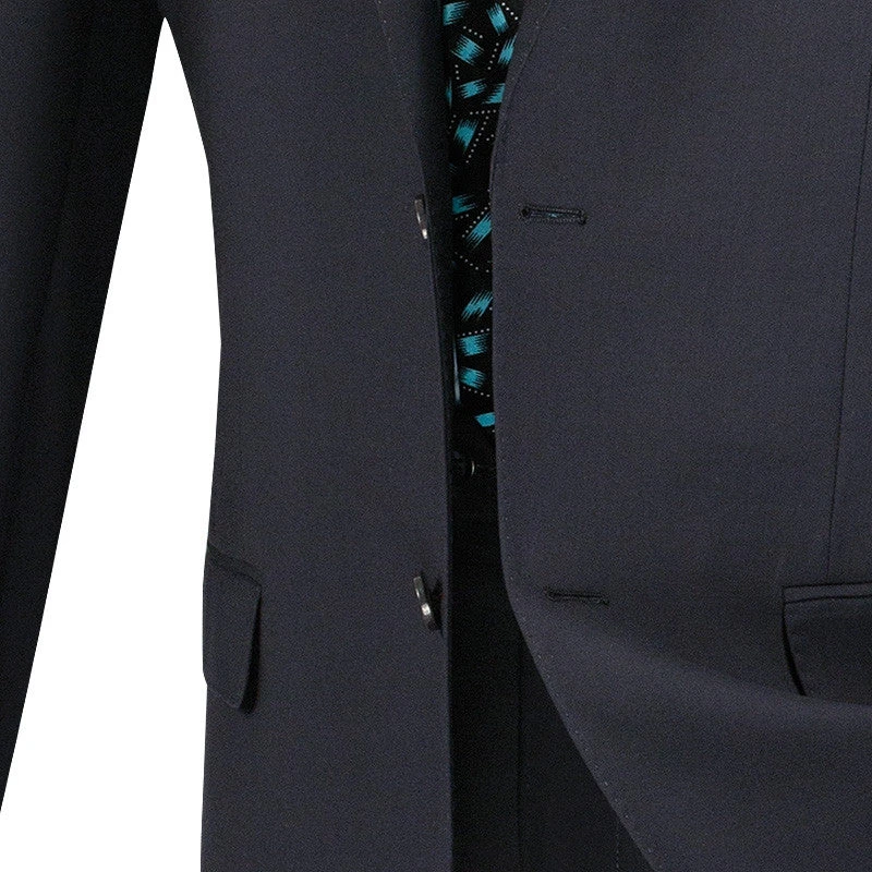 Slim Fit Men's Suit 2 Piece 2 Button In Navy 5 Slim Fit Men's Suit 2 Piece 2 Button In Navy - Image 3