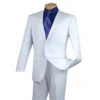 Slim Fit Men's Suit 2 Piece 2 Button In White -Sapphire Dress Shop 01 VIN SC900 12 WHITE 15 2