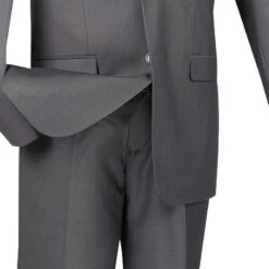 Slim Fit Men's Suit 3 Piece 2 Button In Heather Gray 8 Slim Fit Men's Suit 3 Piece 2 Button In Heather Gray -Sapphire Dress Shop 01 VIN SV2900 HEATHERGRAY 15 4
