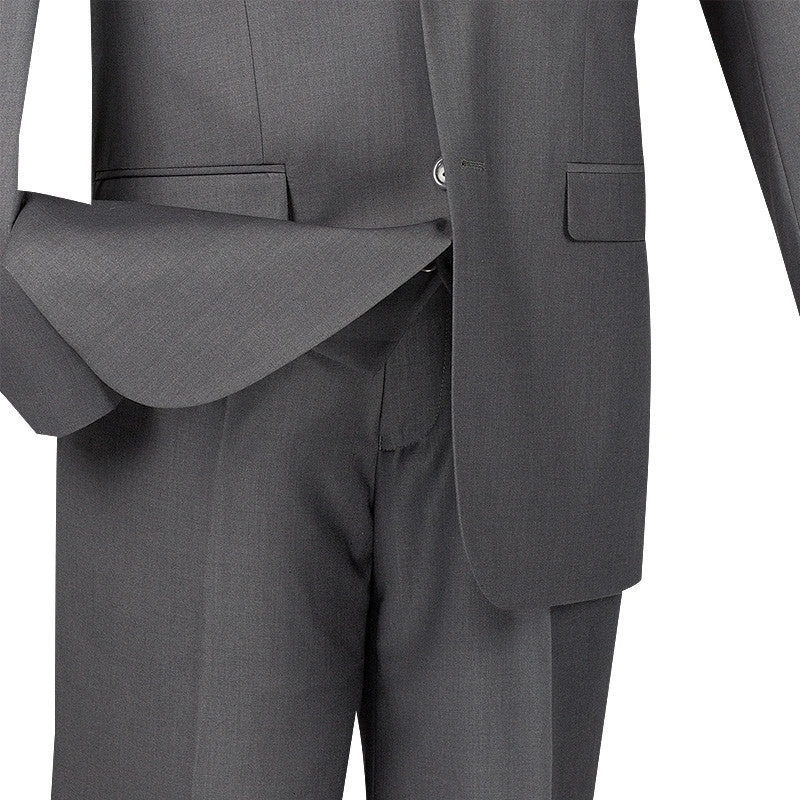 Slim Fit Men's Suit 3 Piece 2 Button In Heather Gray 5 Slim Fit Men's Suit 3 Piece 2 Button In Heather Gray - Image 3