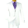 Slim Fit Men's Suit 3 Piece 2 Button In White -Sapphire Dress Shop 01 VIN SV2900 WHITE 15 2