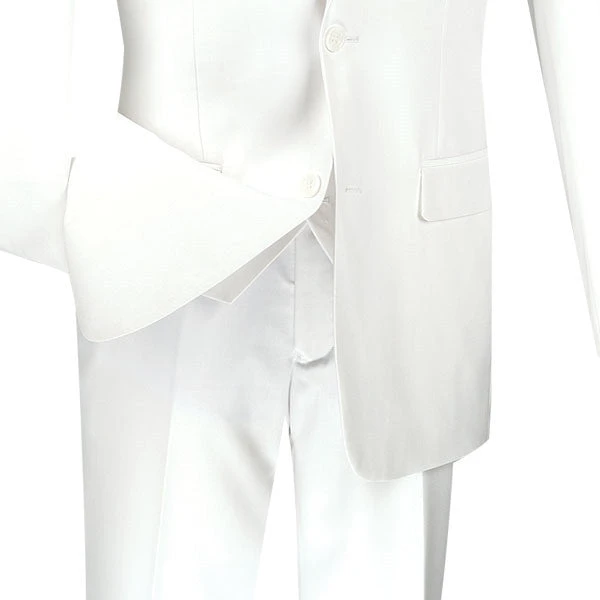 Slim Fit Men's Suit 3 Piece 2 Button In White 5 Slim Fit Men's Suit 3 Piece 2 Button In White - Image 3