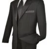 Royale Collection - Regular Fit 2 Piece Tuxedo In Black -Sapphire Dress Shop 01 VIN T 2PP BLACK 15 2