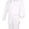 Men's Regular Fit Tuxedo 3 Piece With Vest White