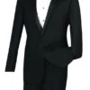 Kingsman Collection - Shawl Collar Slim Fit Tuxedo 2 Piece 1 Button Black -Sapphire Dress Shop 01 VIN T SS BLACK 15 3