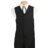 Black Men's Regular Fit Vest 5 Buttons 2 Black Men's Regular Fit Vest 5 Buttons -Sapphire Dress Shop 01 VIN V PP BLACK 2