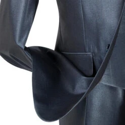 Nautilus Collection - Shiny Regular Fit Men's Suit 3 Piece 2 Button In Midnight Blue -Sapphire Dress Shop 01 VIN V2RR 1 MIDNIGHT BLUE 4