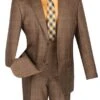 Renaissance Collection - Regular Fit 3 Piece Suit Chestnut