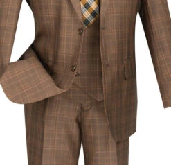 Renaissance Collection - Regular Fit 3 Piece Suit Chestnut 9 Renaissance Collection - Regular Fit 3 Piece Suit Chestnut -Sapphire Dress Shop 01 VIN V2RW 7 CHESTNUT 16 4