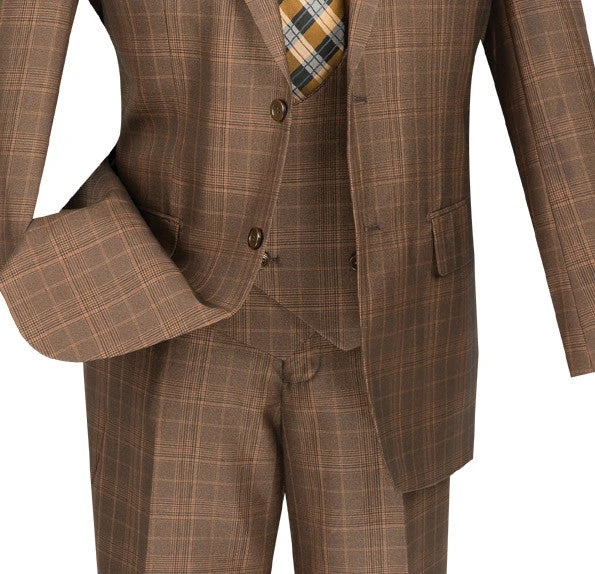 Renaissance Collection - Regular Fit 3 Piece Suit Chestnut 6 Renaissance Collection - Regular Fit 3 Piece Suit Chestnut - Image 4