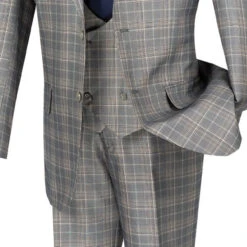 Renaissance Collection - Regular Fit 3 Piece Suit Gray -Sapphire Dress Shop 01 VIN V2RW 7 GRAY 16 4