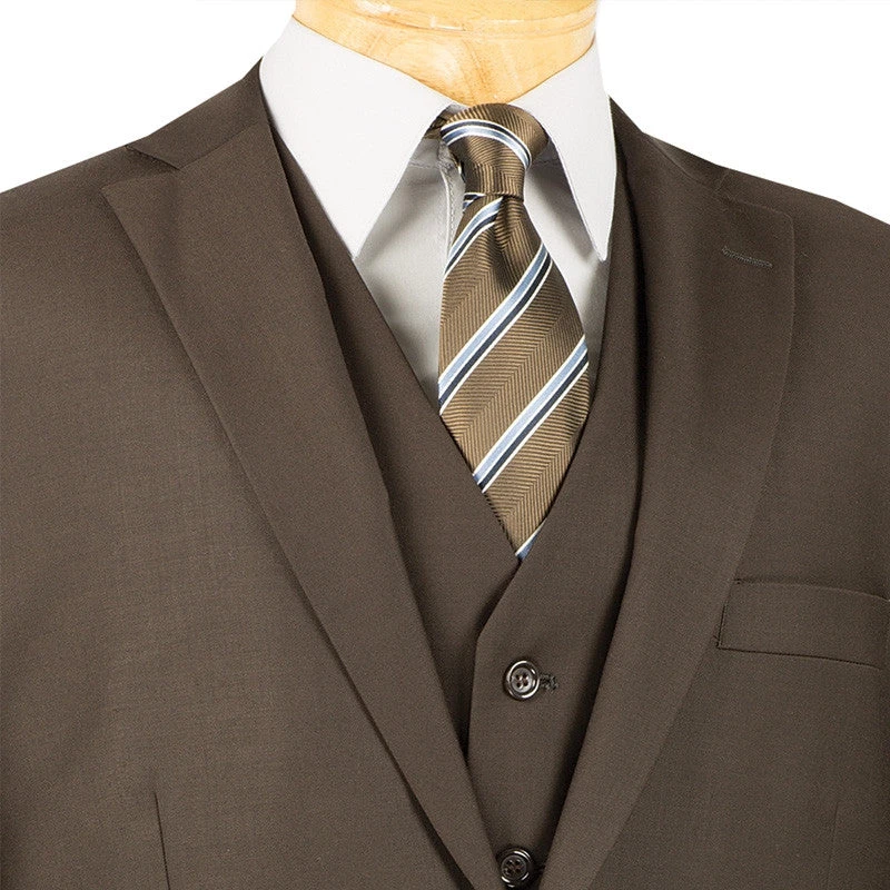 Morgan Collection - Regular Fit 3 Piece Suit 2 Button Brown 4 Morgan Collection - Regular Fit 3 Piece Suit 2 Button Brown - Image 2