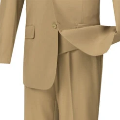 Morgan Collection - Regular Fit 3 Piece Suit 2 Button Khaki 7 Morgan Collection - Regular Fit 3 Piece Suit 2 Button Khaki -Sapphire Dress Shop 01 VIN V2TR KHAKI 4