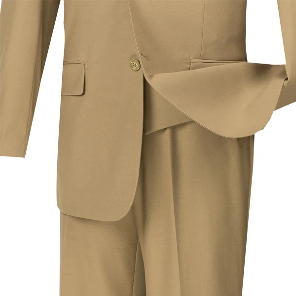 Morgan Collection - Regular Fit 3 Piece Suit 2 Button Khaki 5 Morgan Collection - Regular Fit 3 Piece Suit 2 Button Khaki - Image 3