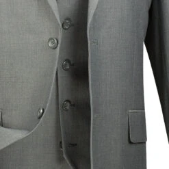 Morgan Collection - Regular Fit 3 Piece Suit 2 Button Medium Gray 7 Morgan Collection - Regular Fit 3 Piece Suit 2 Button Medium Gray -Sapphire Dress Shop 01 VIN V2TR MEDIUM GRAY 4