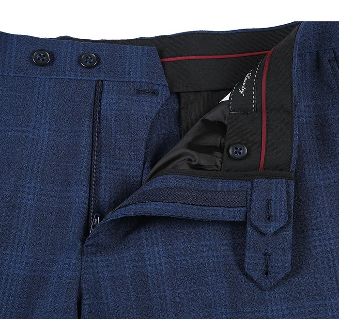 English Laundry 2-Piece Blue Plaid Wool Blend Slim Fit Dress Suit 12 English Laundry 2-Piece Blue Plaid Wool Blend Slim Fit Dress Suit - Image 10