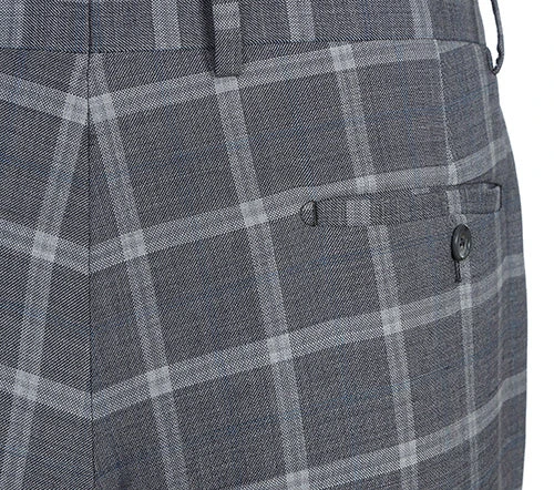 English Laundry 2-Piece Gray Plaid Wool Blend Slim Fit Suit 11 English Laundry 2-Piece Gray Plaid Wool Blend Slim Fit Suit - Image 9