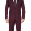 Burgundy 2 Piece Tuxedo Shawl Lapel Slim Fit 1 Burgundy 2 Piece Tuxedo Shawl Lapel Slim Fit -Sapphire Dress Shop 1 2