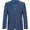 Wool Single Breasted Dress Suit Slim Fit 2 Piece 2 Button In Blue