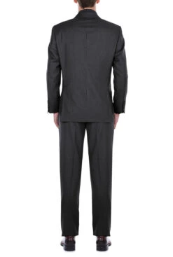 Vanderbilt Collection- Classic 2 Piece Suit 2 Buttons Regular Fit In Charcoal Gray 12 Vanderbilt Collection- Classic 2 Piece Suit 2 Buttons Regular Fit In Charcoal Gray -Sapphire Dress Shop 202 1 3