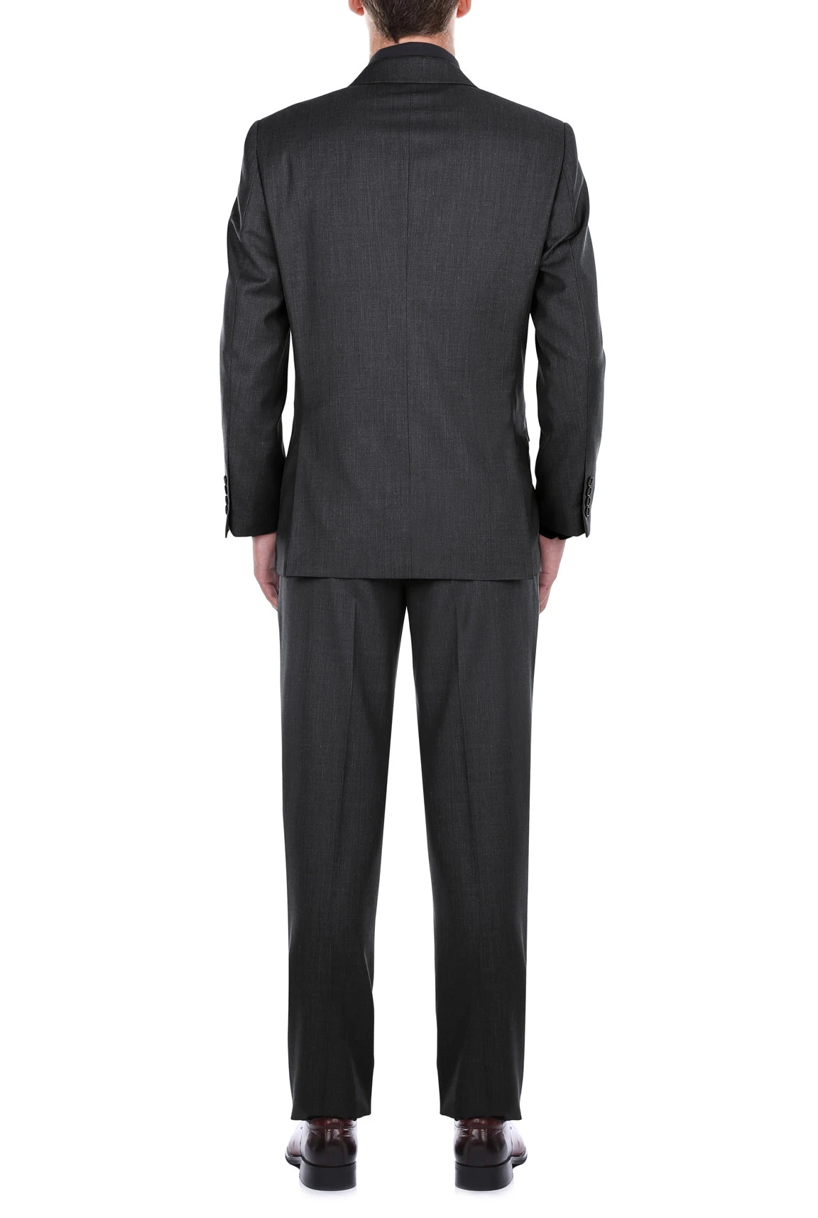 Vanderbilt Collection- Classic 2 Piece Suit 2 Buttons Regular Fit In Charcoal Gray 5 Vanderbilt Collection- Classic 2 Piece Suit 2 Buttons Regular Fit In Charcoal Gray - Image 3