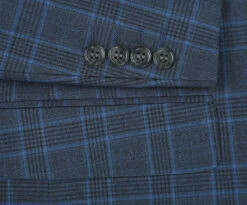 Regular Fit 2 Piece Dress Suit Windowpane In Blue -Sapphire Dress Shop 293 6 5