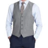 Vanderbilt Collection- Classic Dress Vest 5 Buttons Regular Fit In Gray