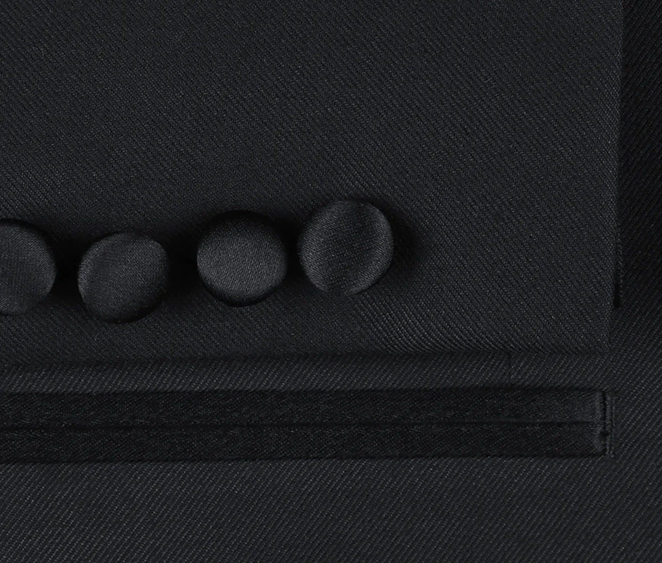 (54R) Classic Regular Fit 2 Piece Black Dress Tuxedo Peak Lapel 5 (54R) Classic Regular Fit 2 Piece Black Dress Tuxedo Peak Lapel - Image 3