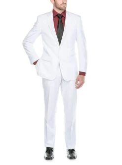 Vanderbilt Collection - Classic 2 Piece Suit 2 Buttons Regular Fit In White 9 Vanderbilt Collection - Classic 2 Piece Suit 2 Buttons Regular Fit In White -Sapphire Dress Shop 2 d9dfe736 1cc0 4baa 8c6c 1539708bc47c