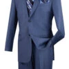 Monte Carlo Collection - Regular Fit 2 Piece 2 Button Textured Weave In Blue