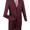 Monte Carlo Collection - Regular Fit 2 Piece 2 Button Textured Weave Burgundy 1 Monte Carlo Collection - Regular Fit 2 Piece 2 Button Textured Weave Burgundy -Sapphire Dress Shop 2lk 1 burgundy 2