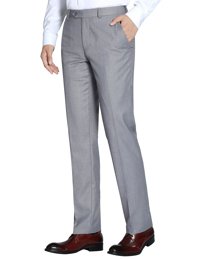 Dress Pants Regular Leg Un-Hemmed Bottoms In Gray 3 Dress Pants Regular Leg Un-Hemmed Bottoms In Gray