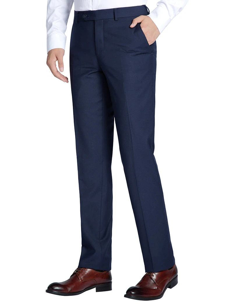 Dress Pants Regular Leg Un-Hemmed Bottoms In Navy 3 Dress Pants Regular Leg Un-Hemmed Bottoms In Navy