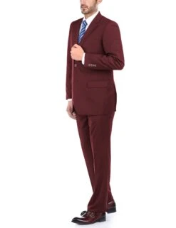 Vanderbilt Collection - Classic 2 Piece Suit 2 Buttons Regular Fit In Burgundy -Sapphire Dress Shop 3 1948ae46 3e54 4d11 a717 3a392f9cd7d6